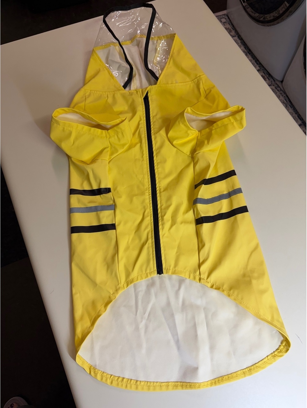 Yellow Reflective Dog Raincoat with Hood